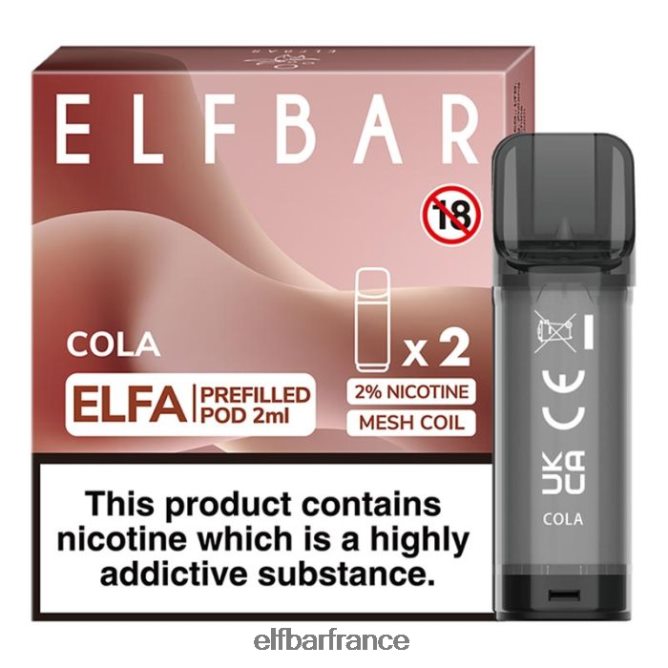 046VN4109 elfbar elfa dosette préremplie - 2 ml - 20 mg (paquet de 2) Cola